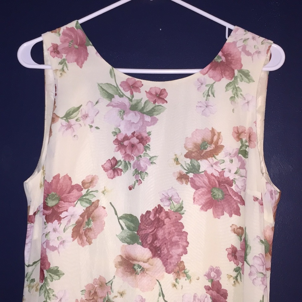 Vintage Floral Tea Length Dress